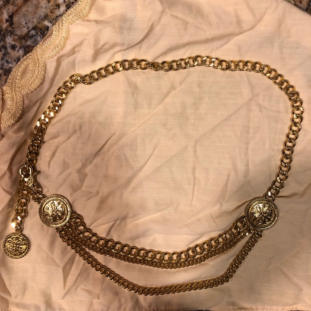 Gold Coin Adjustable Link Belt